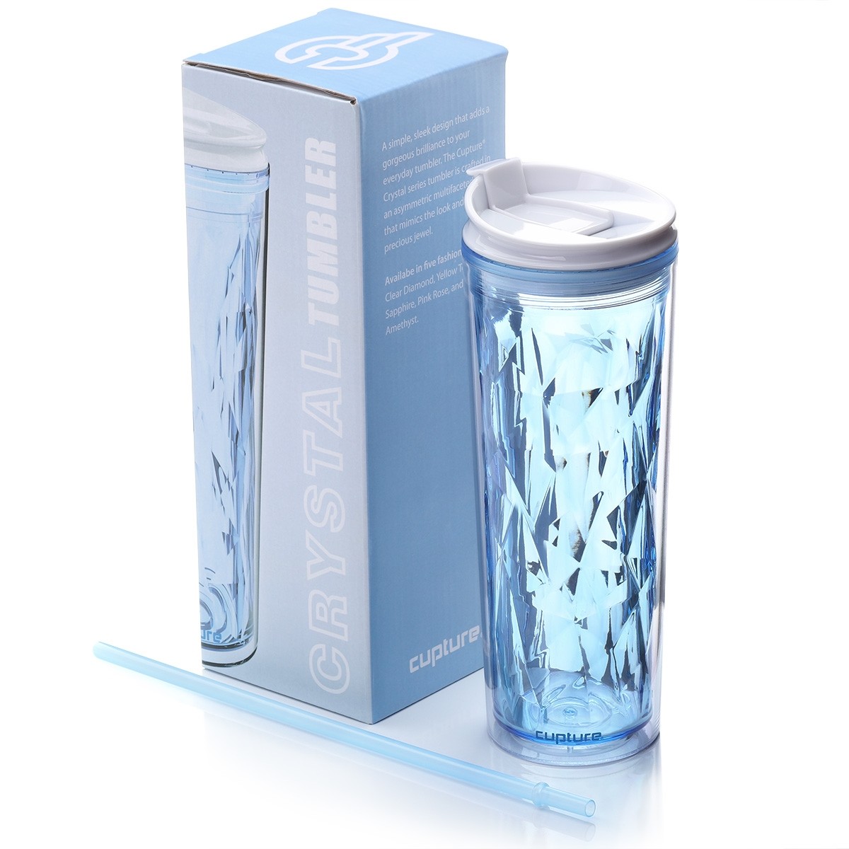 Crystal Tumbler 22 oz - Blue Sapphire