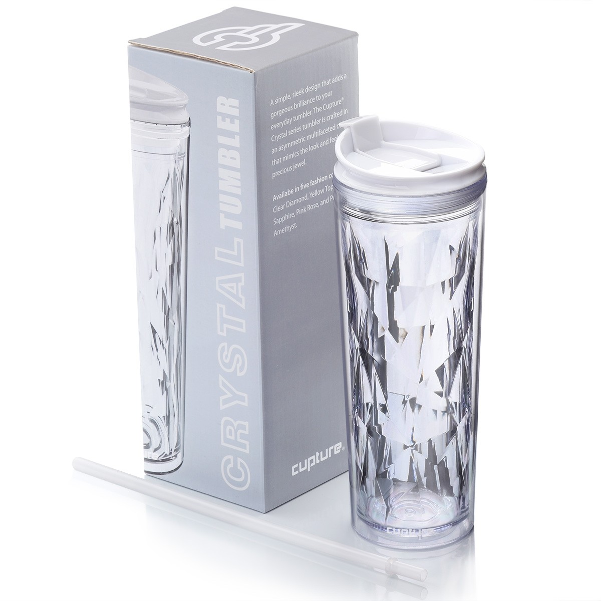 Crystal Tumbler 22 oz - Clear Diamond