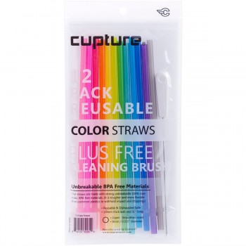 Solid Color Straws 12 Pack