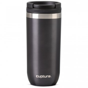 Cupture TWIST-TOP Vacuum-Insulated Stainless Steel Travel Mug, 16 oz, Gunmetal Gray