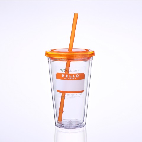 Classic Tumbler 16 oz, Orange