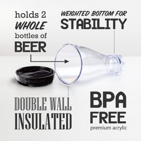 Beer Mug 28 oz,  Black 