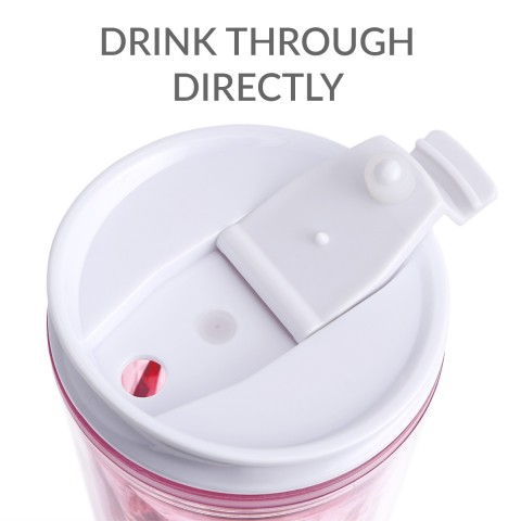 Crystal Tumbler 22 oz - Pink Rose