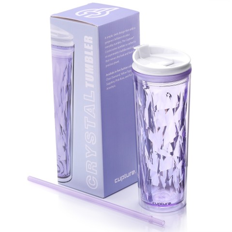 Crystal Tumbler 22 oz - Purple Amethyst