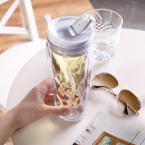 Crystal Tumbler 22 oz - Clear Diamond