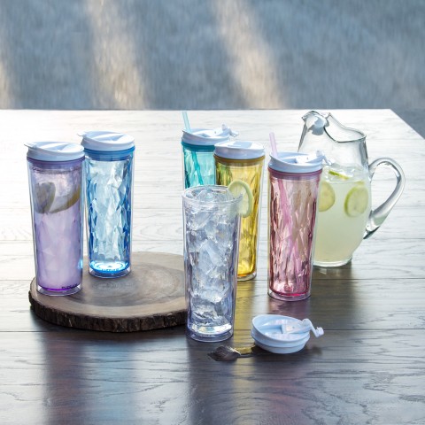 Crystal Tumbler 22 oz - Clear Diamond