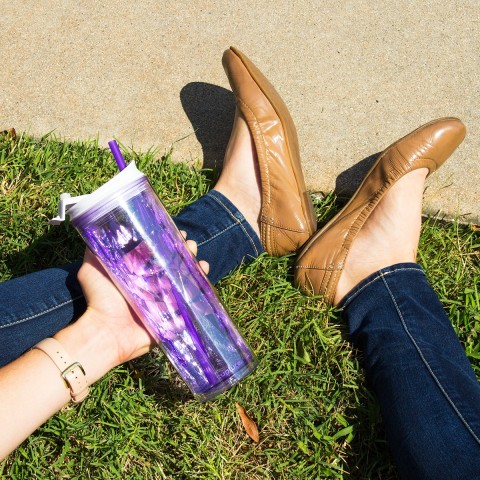 Crystal Tumbler 22 oz - Purple Amethyst