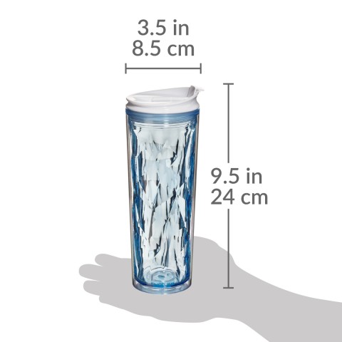 Crystal Tumbler 22 oz - Blue Sapphire