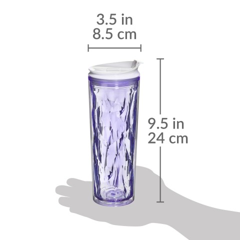 Crystal Tumbler 22 oz - Purple Amethyst