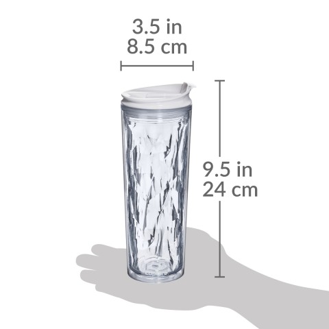 Crystal Tumbler 22 oz - Clear Diamond