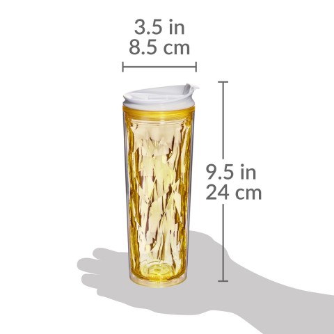 Crystal Tumbler 22 oz - Yellow Topaz