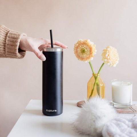 Stainless Steel Skinny Cup - 16 oz, Rose Gold