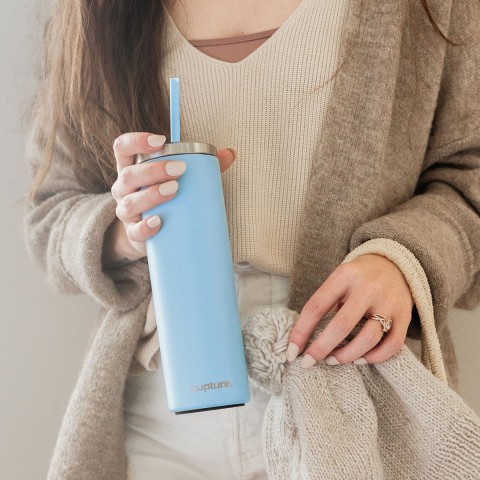 Stainless Steel Skinny Cup - 16 oz, Powder Blue