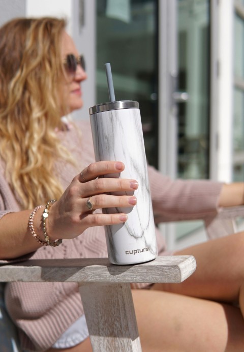 Stainless Steel Skinny Cup - 16 oz, Rose Gold