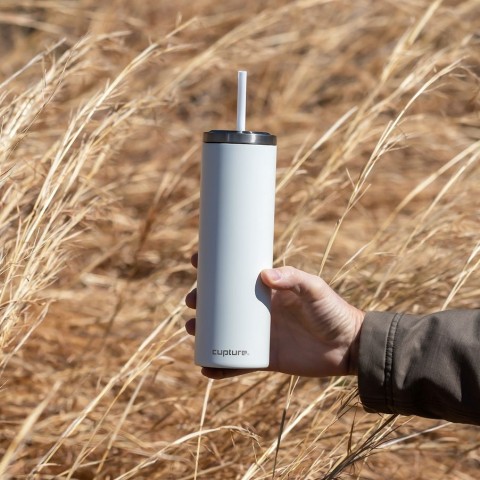 Stainless Steel Skinny Cup - 16 oz, Winter White