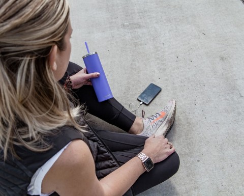 Stainless Steel Skinny Cup - 16 oz, Powder Blue