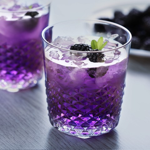 Diamond Plastic Tumblers, 24 oz / 14 oz, 8 Pack (Clear)