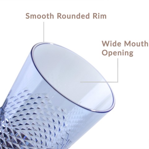 Diamond Plastic Tumblers, 24 oz / 14 oz, 8 Pack (Assorted Colors)