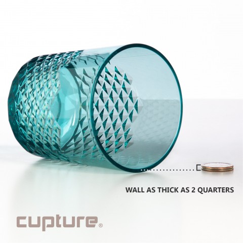 Diamond Plastic Tumblers, 24 oz / 14 oz, 8 Pack (Assorted Colors)