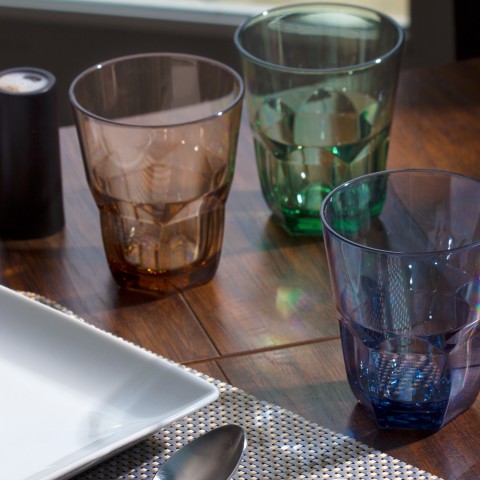 Everyday Cup - Plastic Tumblers, 22 oz / 14 oz, 8 Pack (Assorted Colors)