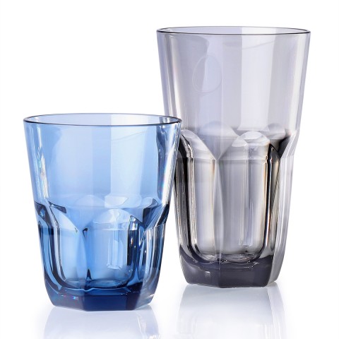 Everyday Cup - Plastic Tumblers, 22 oz / 14 oz, 8 Pack (Assorted Colors)