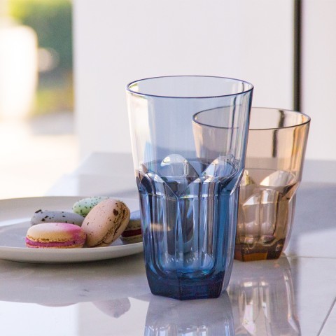 Everyday Cup - Plastic Tumblers, 22 oz / 14 oz, 8 Pack (Assorted Colors)