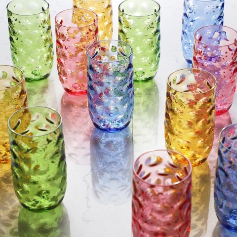 Impression Plastic Tumblers, 20 oz, 4 Pack (Assorted Colors)