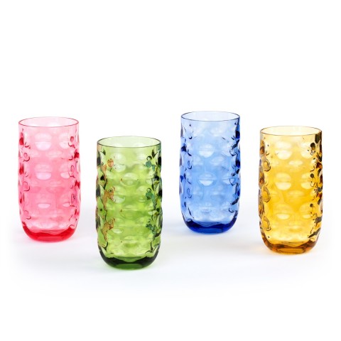 Impression Plastic Tumblers, 20 oz, 4 Pack (Assorted Colors)