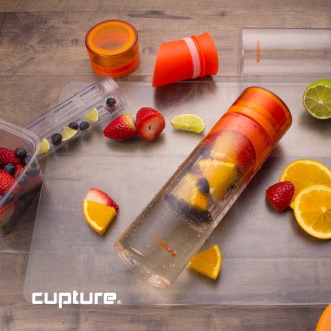 Fruit Infuser Bottle, 2 Pack - Orange