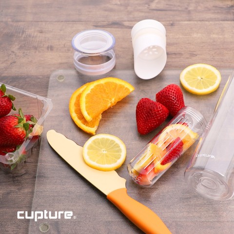 Fruit Infuser Water Bottle, 1 Pack - White color