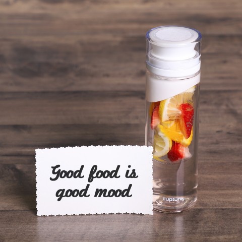 Fruit Infuser Water Bottle, 1 Pack - White color