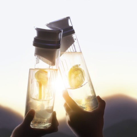 Fruit Infuser Water Bottle, 1 Pack - White color