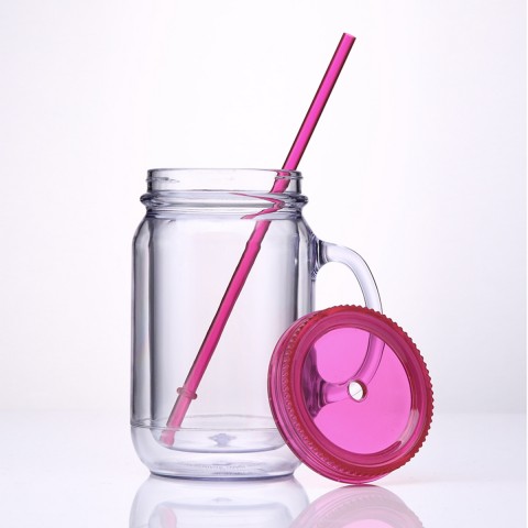 Mason Tumbler 20 oz, 3 Pack (Blue, Pink, Purple)