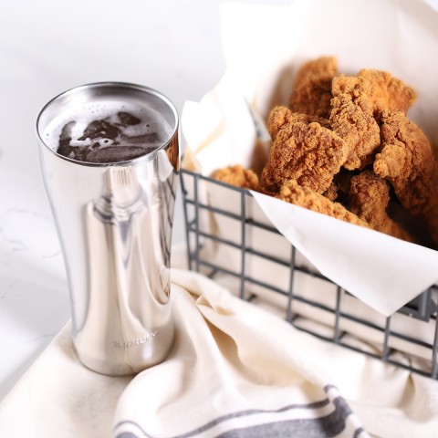 Stainless Steel Pint Cup 16 oz, Chrome