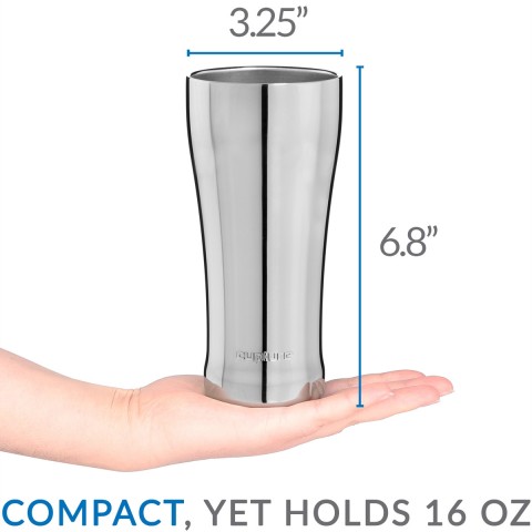 Stainless Steel Pint Cup 16 oz, Chrome