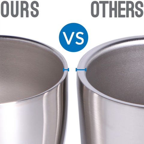 Stainless Steel Pint Cup 16 oz, Chrome