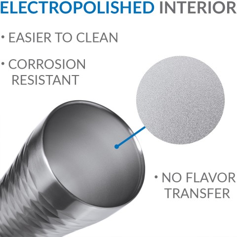 Stainless Steel Pint Cup 16 oz, 2 Pack (Chrome, Quilted) 