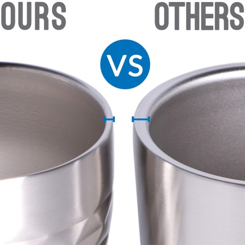 Stainless Steel Pint Cup 16 oz, Quilted