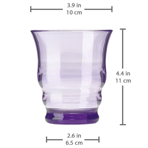 Cupture Riviera Unbreakable Drinking Glasses, BPA-Free Ecozen Material, 12 oz, 4 Pack (Assorted Colors)
