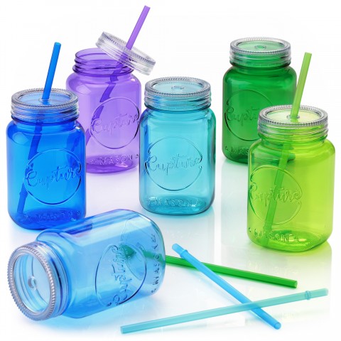 Mason Tumbler 20 oz, 6 Pack (Cool Lagoon)
