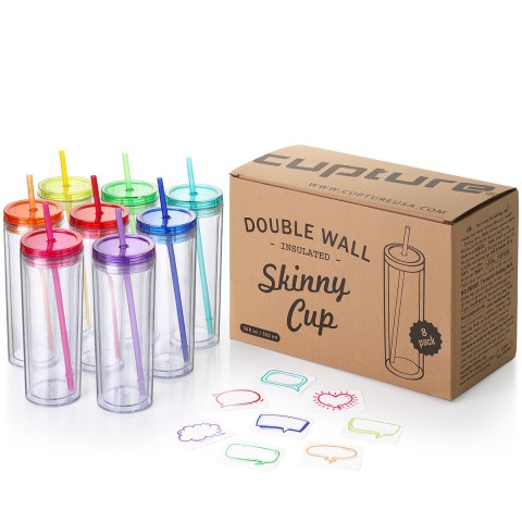 Acrylic Skinny 8 pack - Assorted Colors