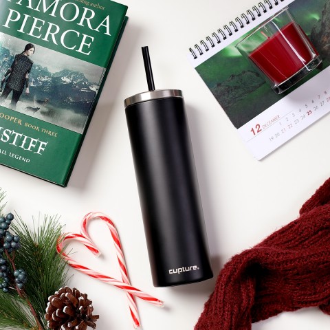 Stainless Steel Skinny Cup - 16 oz, Winter White