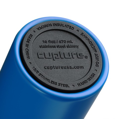 Stainless Steel Skinny Cup - 16 oz, Electric Blue