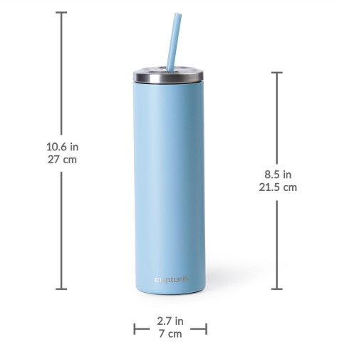 Stainless Steel Skinny Cup - 16 oz, Powder Blue
