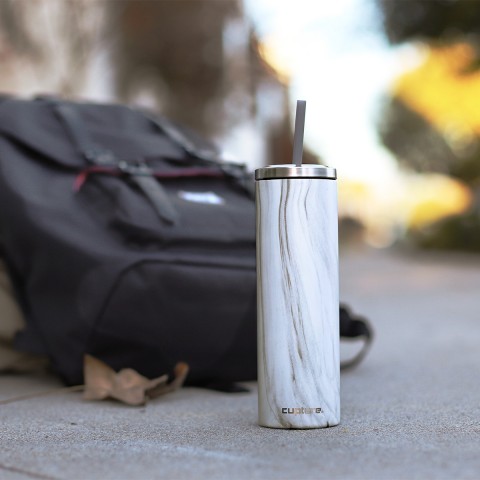 Stainless Steel Skinny Cup - 16 oz, Blush Pink