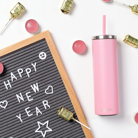 Stainless Steel Skinny Cup - 16 oz, Winter White