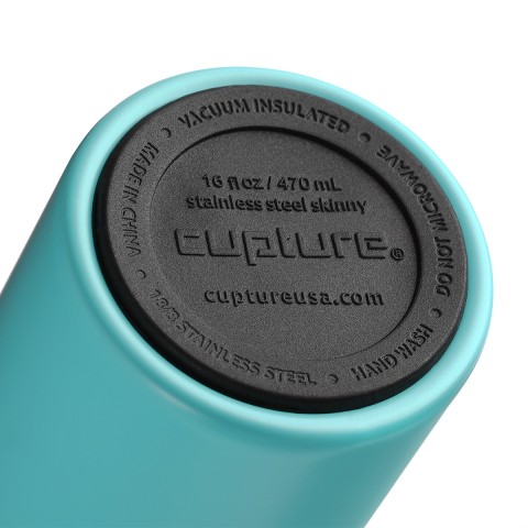 Stainless Steel Skinny Cup - 16 oz, Bright Teal