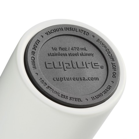 Stainless Steel Skinny Cup - 16 oz, Winter White