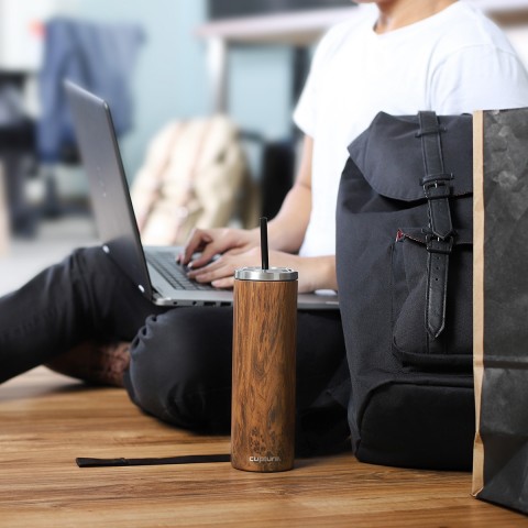 Stainless Steel Skinny Cup - 16 oz, Blush Pink