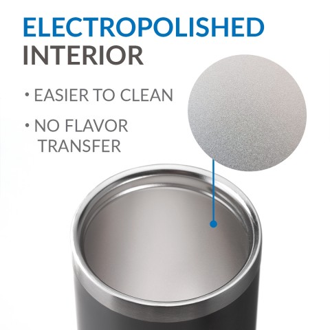 Cupture TWIST-TOP Vacuum-Insulated Stainless Steel Travel Mug, 16 oz, Winter White